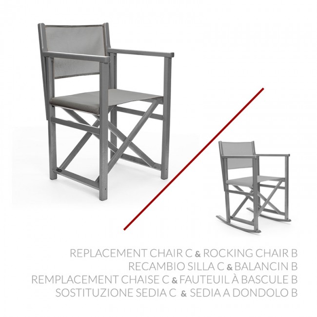 Sostituzione Sedia C & Sedia a dondolo B